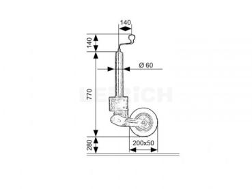 Automatik Stützrad Standard Skizze